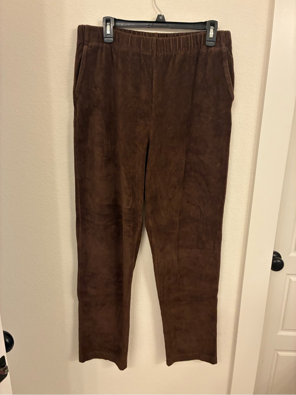 Lands’ End Women’s Tall Sport Knit Corduroy Pants – Chocolate Brown Size Large - Picture 3 of 14